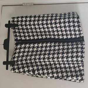 Anthropologie Houndstooth Mini Skirt
